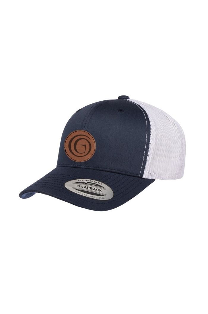 Leather Patch Team Trucker Hat (6606)