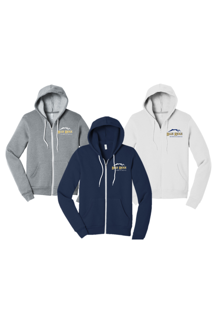 Bella Canvas Full Zip Hooded Sweatshirt