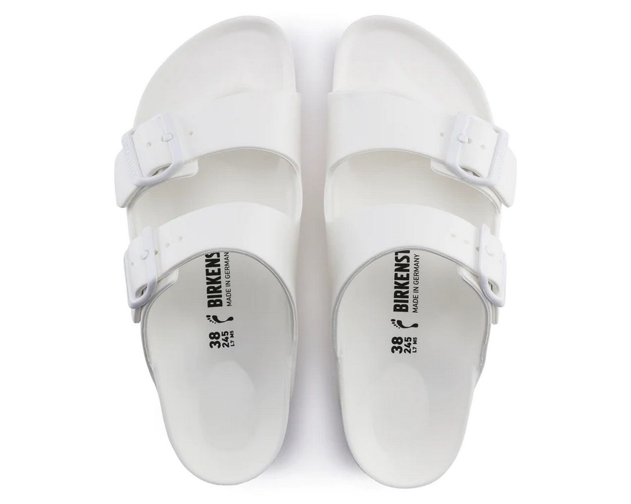 Birkenstock ホワイト レザー シューズ 38 Birkenstock Arizona Eva White - D&J Sports