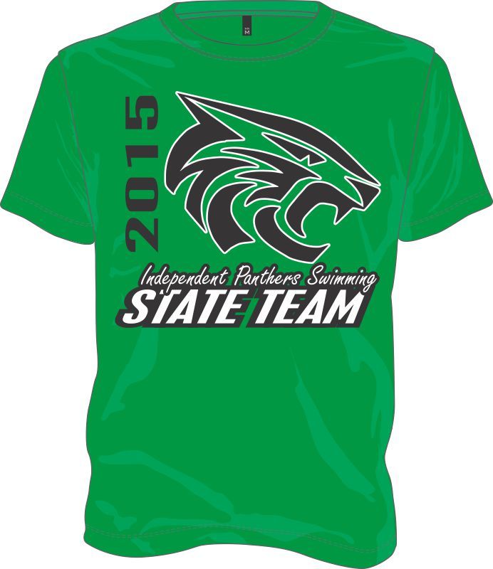 Swimming State Team Custom Print Swim T-Shirts
